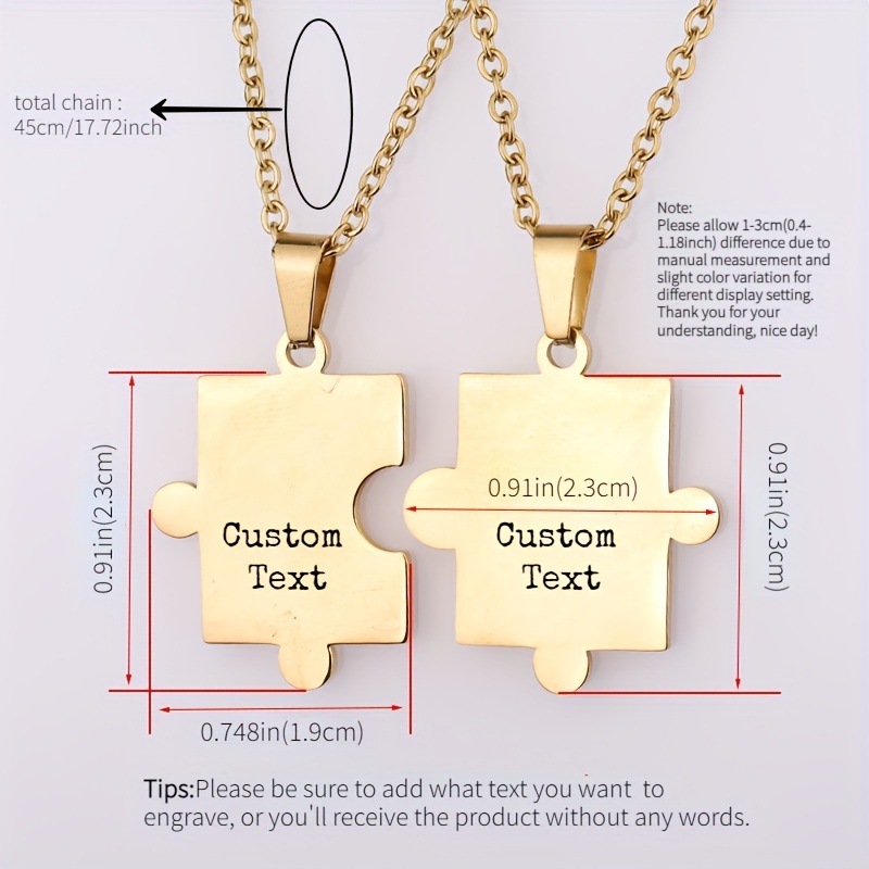 Personalized Geometry Pattern Puzzle Necklace Combination Necklace
